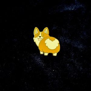 Corgi enamel pin
